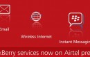 AIRTEL PREPAID OFFERS UNLIMITED BLACKBERRY SERVICES @ Rs 299