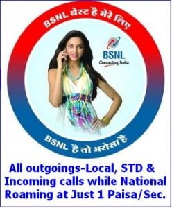 BSNLcuts roaming rates by70 percent Roam at1paisa