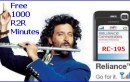 Reliance Mobile Introduces RC195, Free 1000 R2R Minutes