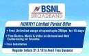 BSNL Offers Free Unlimited Broadband for 15 Days