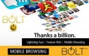 Bolt Mobile Browser Crosses 1 Billion Web Page Mark