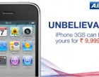 AIRCEL Offers iPhone 3GS 8GB Just for Rs.9999