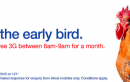 Aircel Gifts Free Unlimited 3G during 6-9AM