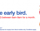Aircel Gifts Free Unlimited 3G during 6-9AM