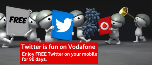 Free Twitter on Vodafone India