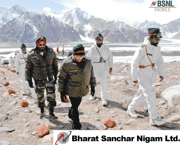 BSNL LAUNCHES MOBILE SERVICE IN SIACHEN
