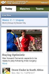 Pocket The Football World Cup With Yahoo! Mobile