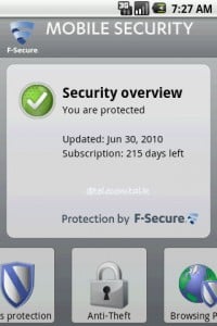 F-Secure Mobile Security 6 Now Available In Android Platform