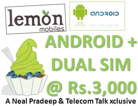Lemon Mobiles To Launch Budget 3G, Android Dual Sim Handsets