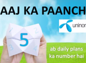 Exclusive:Uninor Launches "AAJ KA PAANCH" Offers Priced At Rs.5