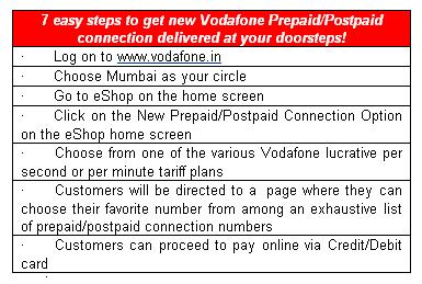 Vodafone Prepaid and Postpaid Connection Just a Click Away!