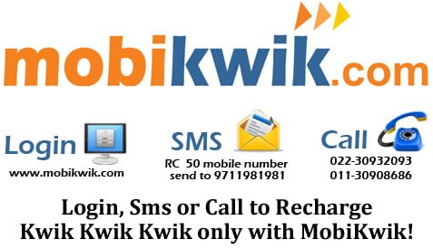 Get Free Recharge Kwik Kwik Kwik only with MobiKwik