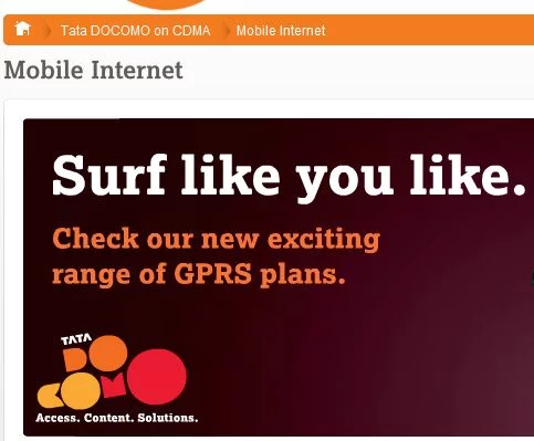Tata Docomo CDMA – Mobile Data Packs Are Too Confusing