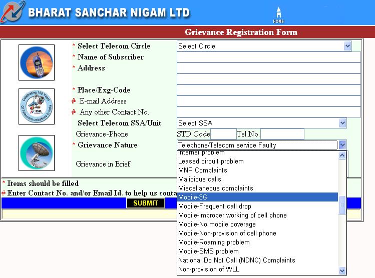 bsnl portal landline complaint