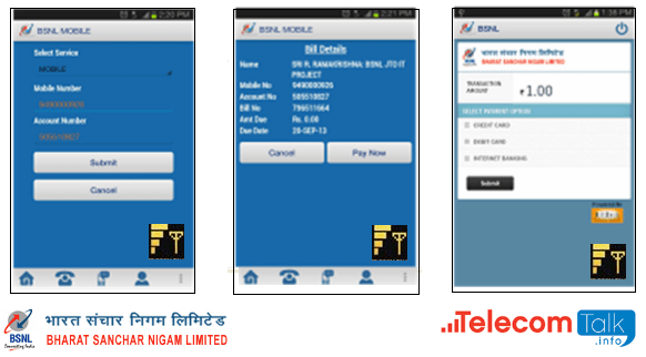 BSNL Android and Windows Mobile App for Bill Payment_my bsnl app