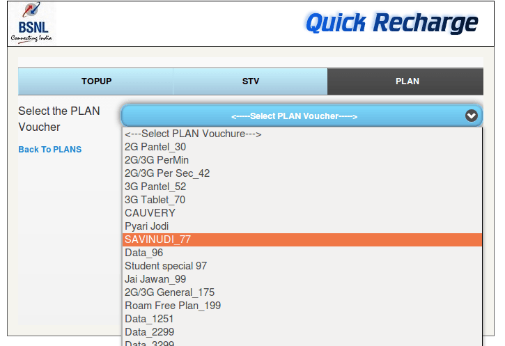 bsnl quick recharge