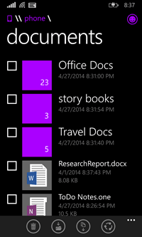 Windows Phone 8.1 File Manager 3