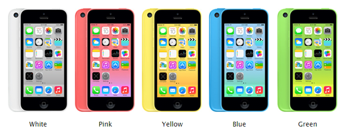 iphone 5c yellow png