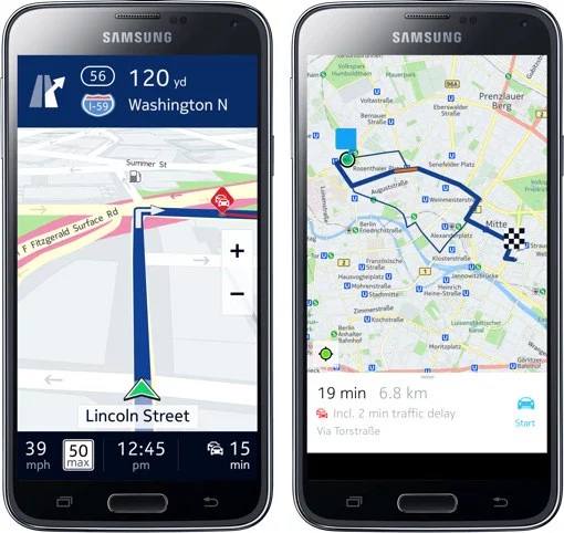 HERE Maps Android For Samsung Smartphones