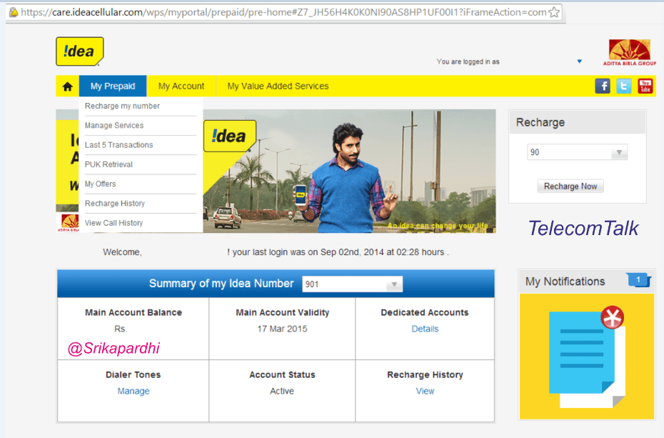 Idea Cellular Silently Launches Prepaid Self Care Web Portal