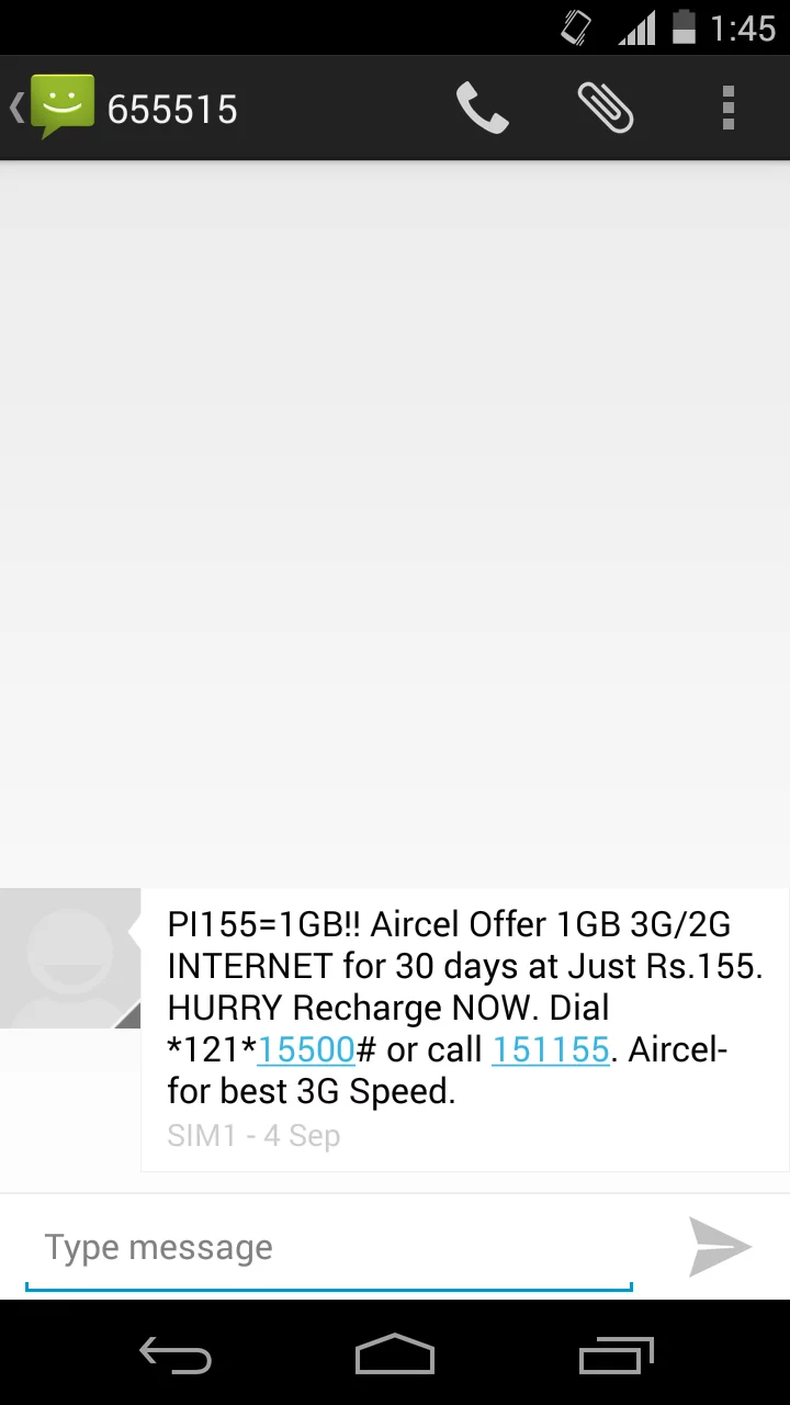 Aircel 3G Reduction 