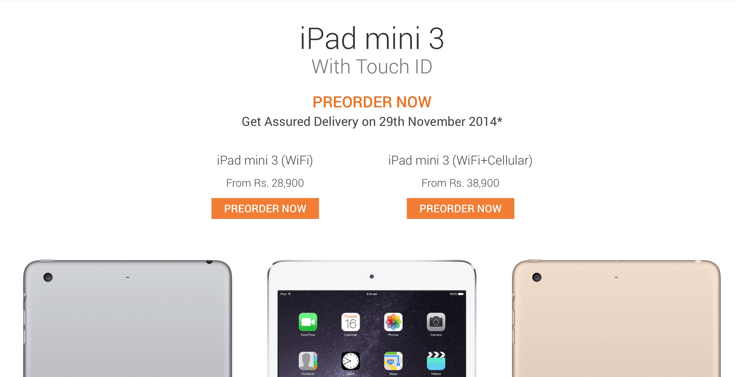 Apple iPad Mini 3 Pre-Order India