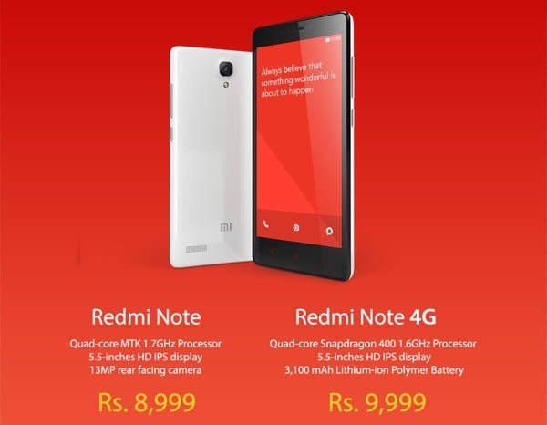 Xiaomi Redmi Note 4G India Launch