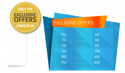 Uninor offering upto 29% extra talktime for recharges of select denominations on its online recharge portal