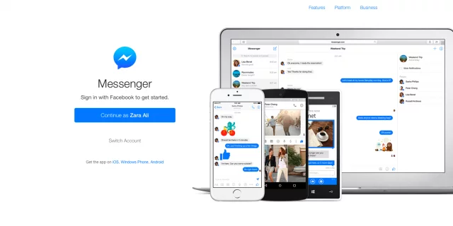 Facebook Messenger Website