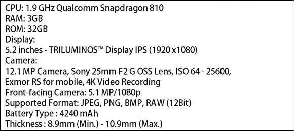 Sony Xperia P2 Specifications