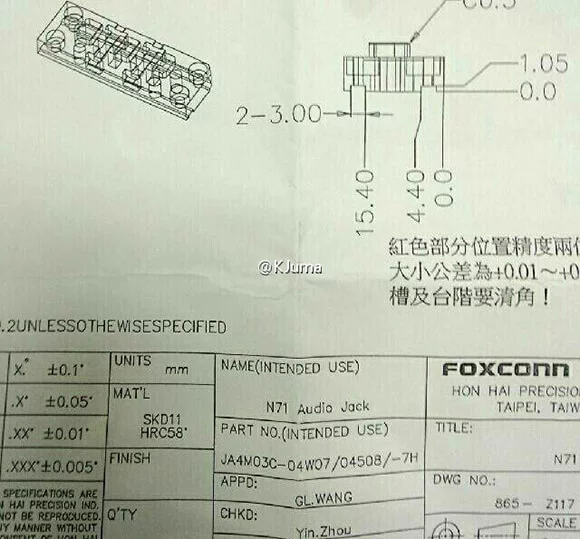 Apple iPhone 6s Specifications Leak