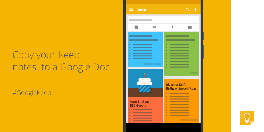 Export Google Keep Notes To Google Docs