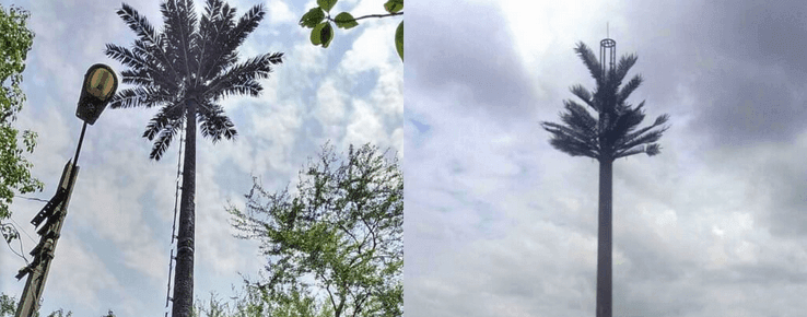 Reliance Jio takes the green towers a step further, erects towers that look like trees
