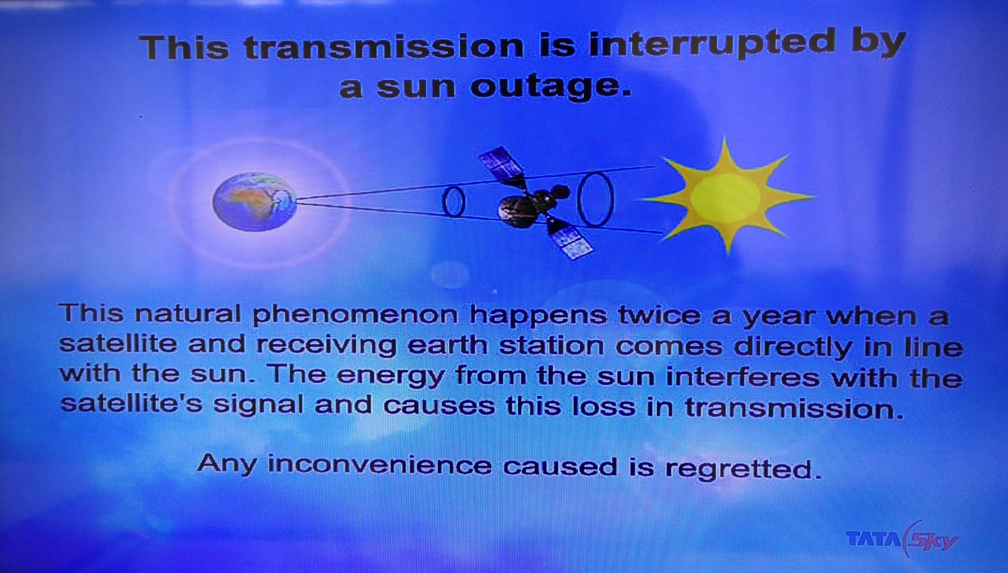 Certain channels facing Sun outage on Tata Sky