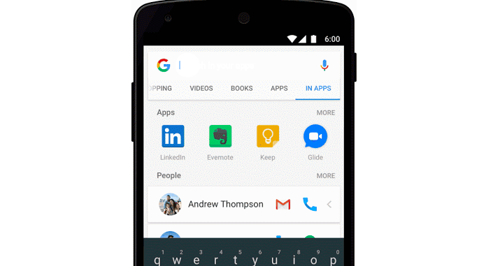 Google In Apps will help users search for content within Android apps