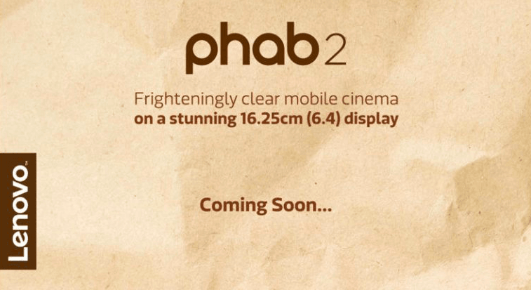 Lenovo is Gearing Up to Launch PHAB 2 in India Soon, Exclusively on Flipkart