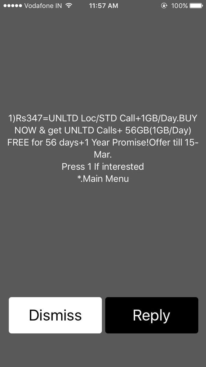 Activate Data Plan Vodafone India