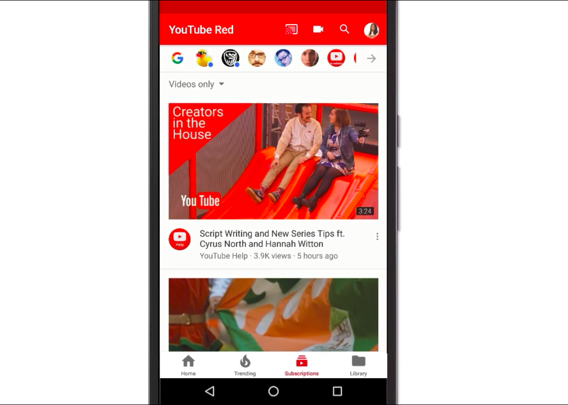 YouTube App UI