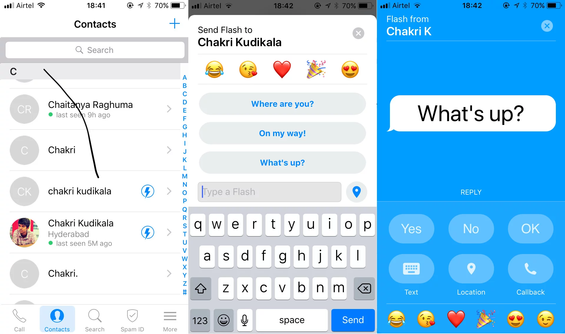 Truecaller-flash-messaging-ios