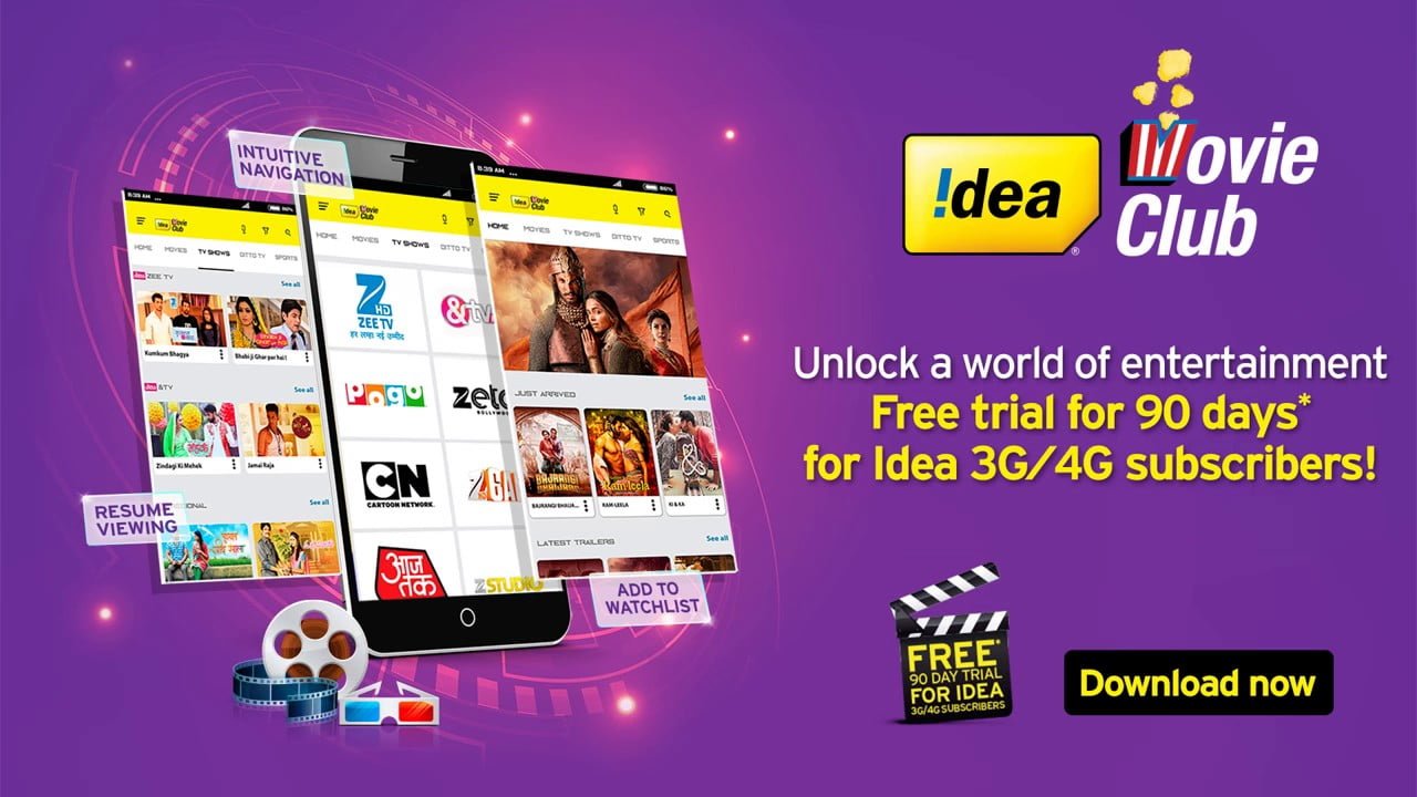 Idea Movie Club App Reaches 2 Million Downloads in Android and iOS  Platforms Combined; Now Has Over 230+ Live Channels | TelecomTalk