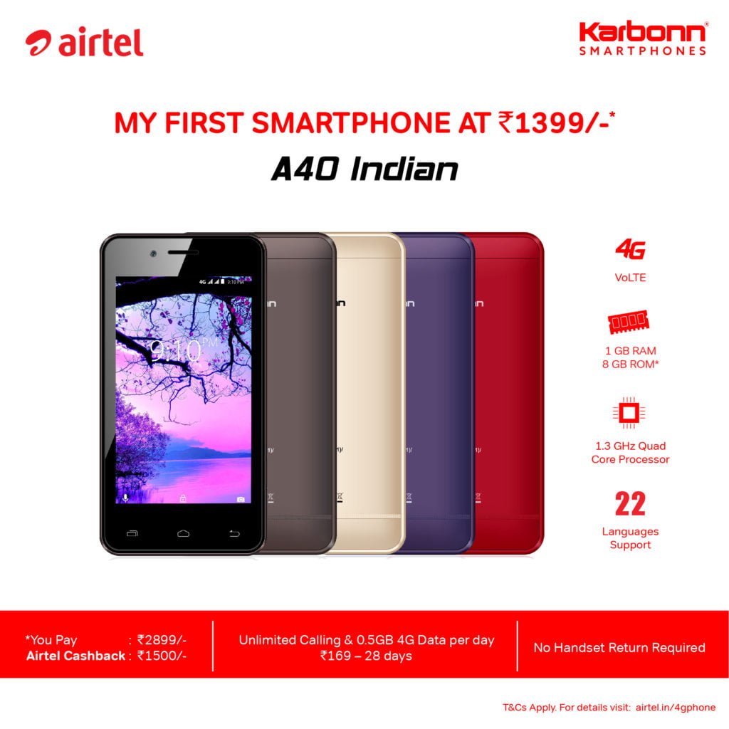 Bharti Airtel Working With Lava and Intex to Launch Affordable 4G Smartphones at Rs. 1,699 and Rs. 1,399 Respectively