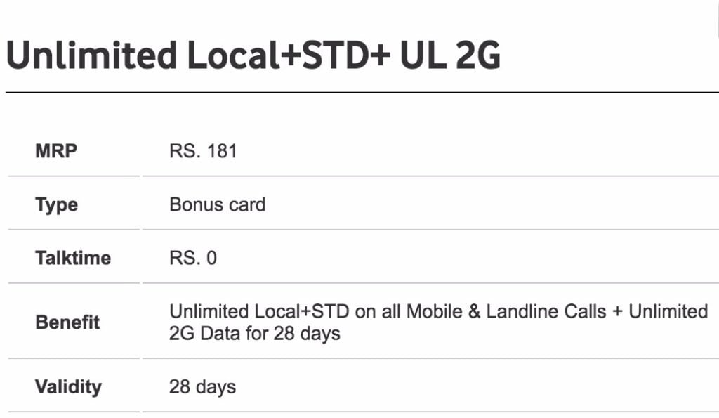 Vodafone Outs Two New Plans of Rs. 181 and Rs. 195 With 1GB Data and Unlimited Voice Calling Benefits