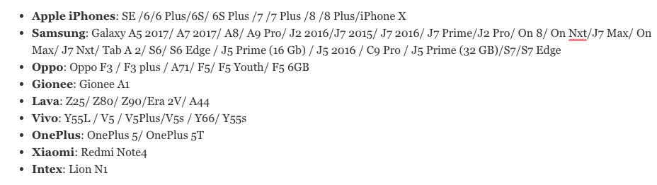 airtel-volte-phone-list
