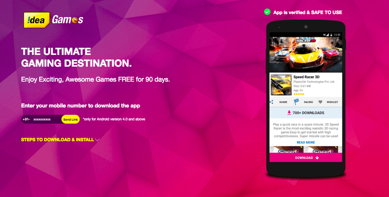 Idea Games App Receives a Major Revamp; Adds Local and Indian Games Collection