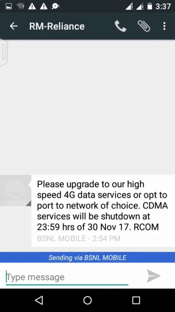 rcom-mts-cdma-shutdown