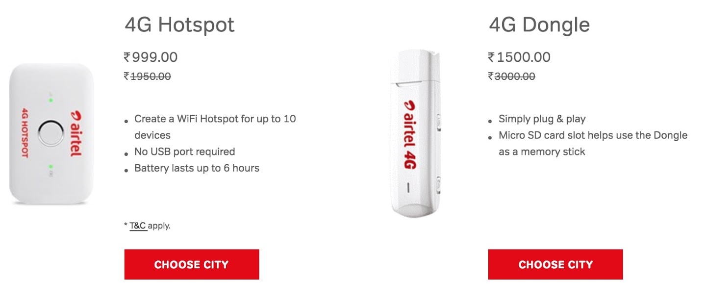 Airtel Slashes Price of Airtel 4G hotspot by 50% to Match Up With Reliance JioFi; New Price is Rs 999