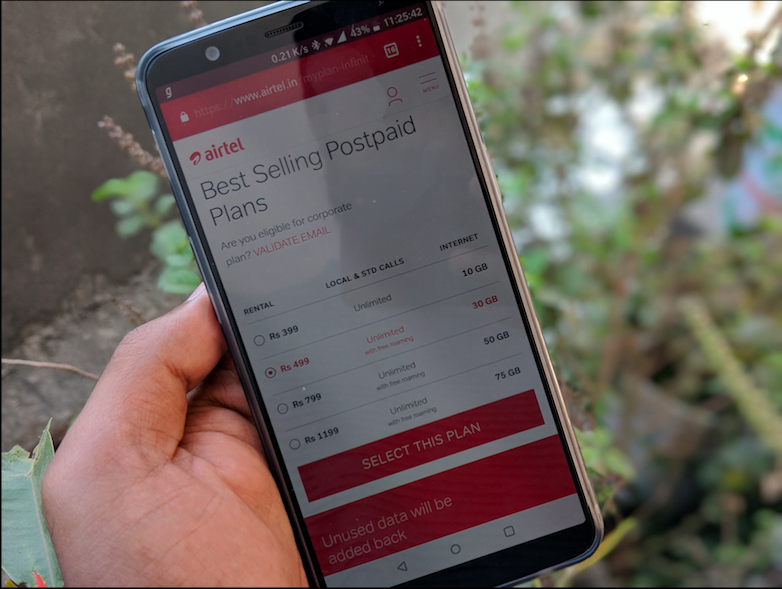 Bharti Airtel Taking the Postpaid War to a New Level by Offering 50% More Data With the Entry-Level myPlan Infinity Postpaid Plans