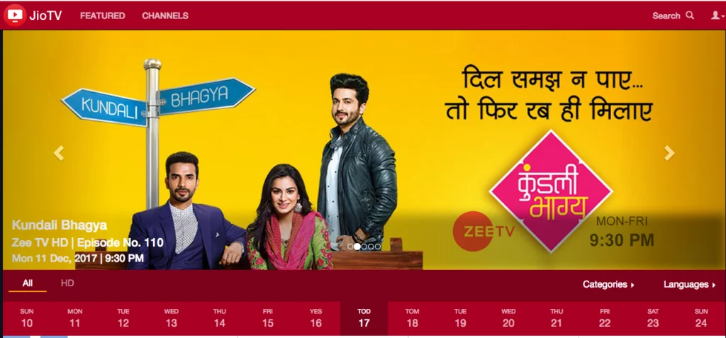 Jio deals tv web