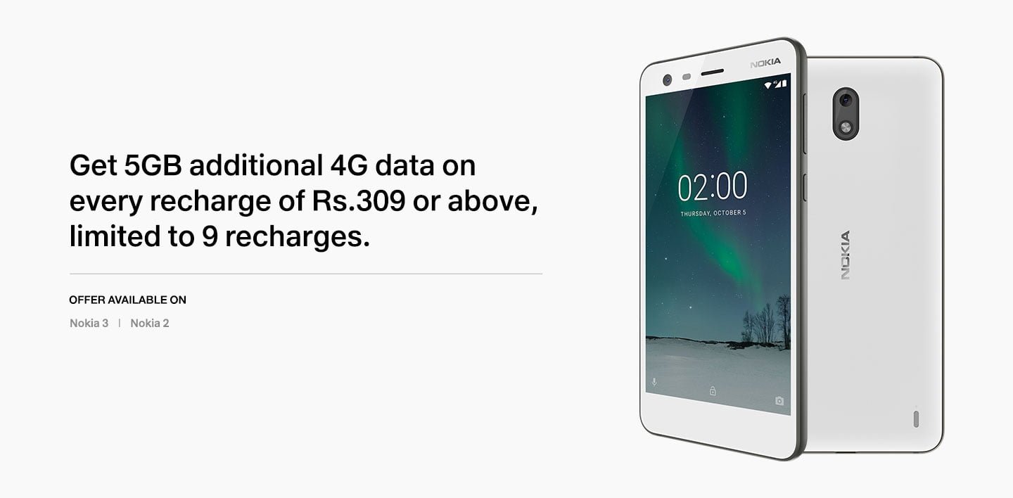 Nokia 2, Nokia 3, Infinix Zero 5, Vivo V7, Vivo V7+ Joins Reliance Jio’s Additional Data Offer List