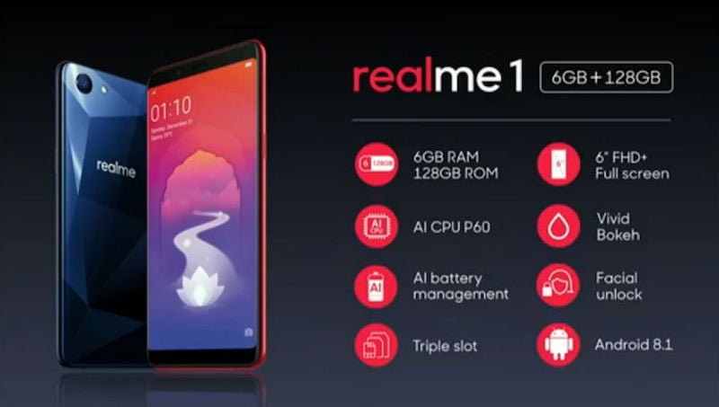 realme 1 6 128 specifications